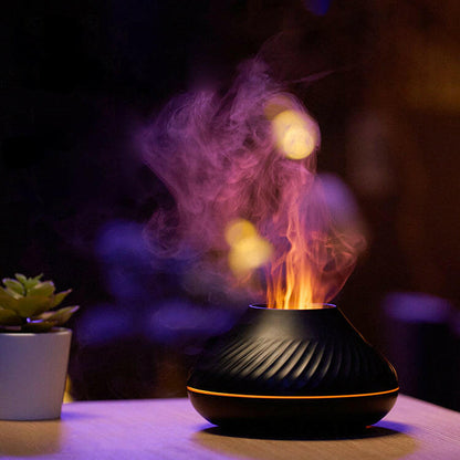 Newest RGB Flame Aroma Diffuser 130Ml 3d Colorful Flame Humidifier Fire Volcano Diffuser Flame | Austrige