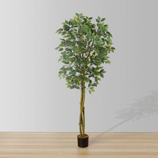 Benja Artificial Ficus Tree Potted Plant 6’