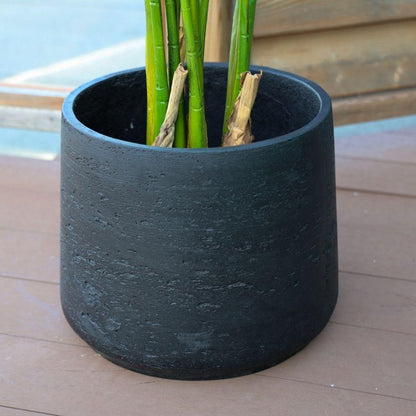Anto Black Cement Planter 13''