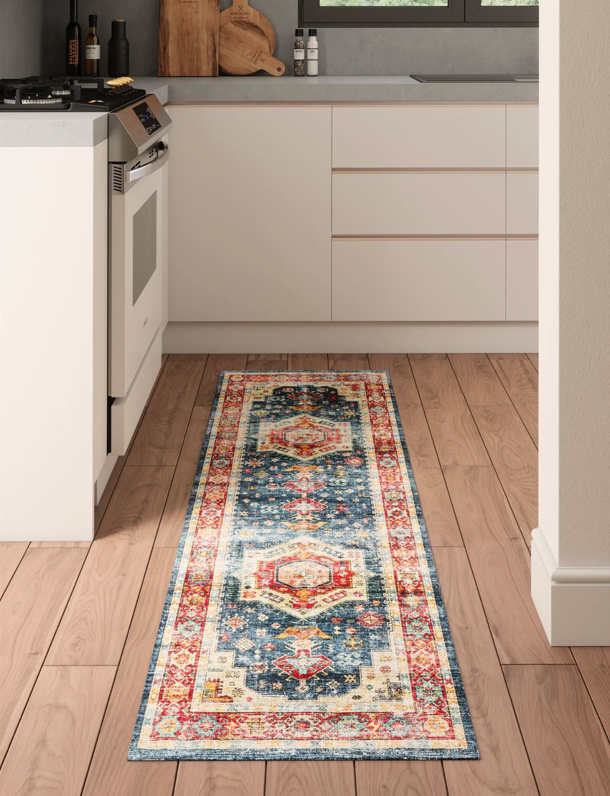 Dilara Multi Color Red Blue Rug