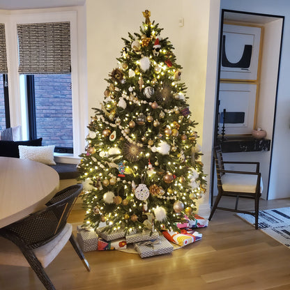 Artiplanto Oscar Most Realistic Artificial Fir Pre-Lit Christmas Tree 7.5'