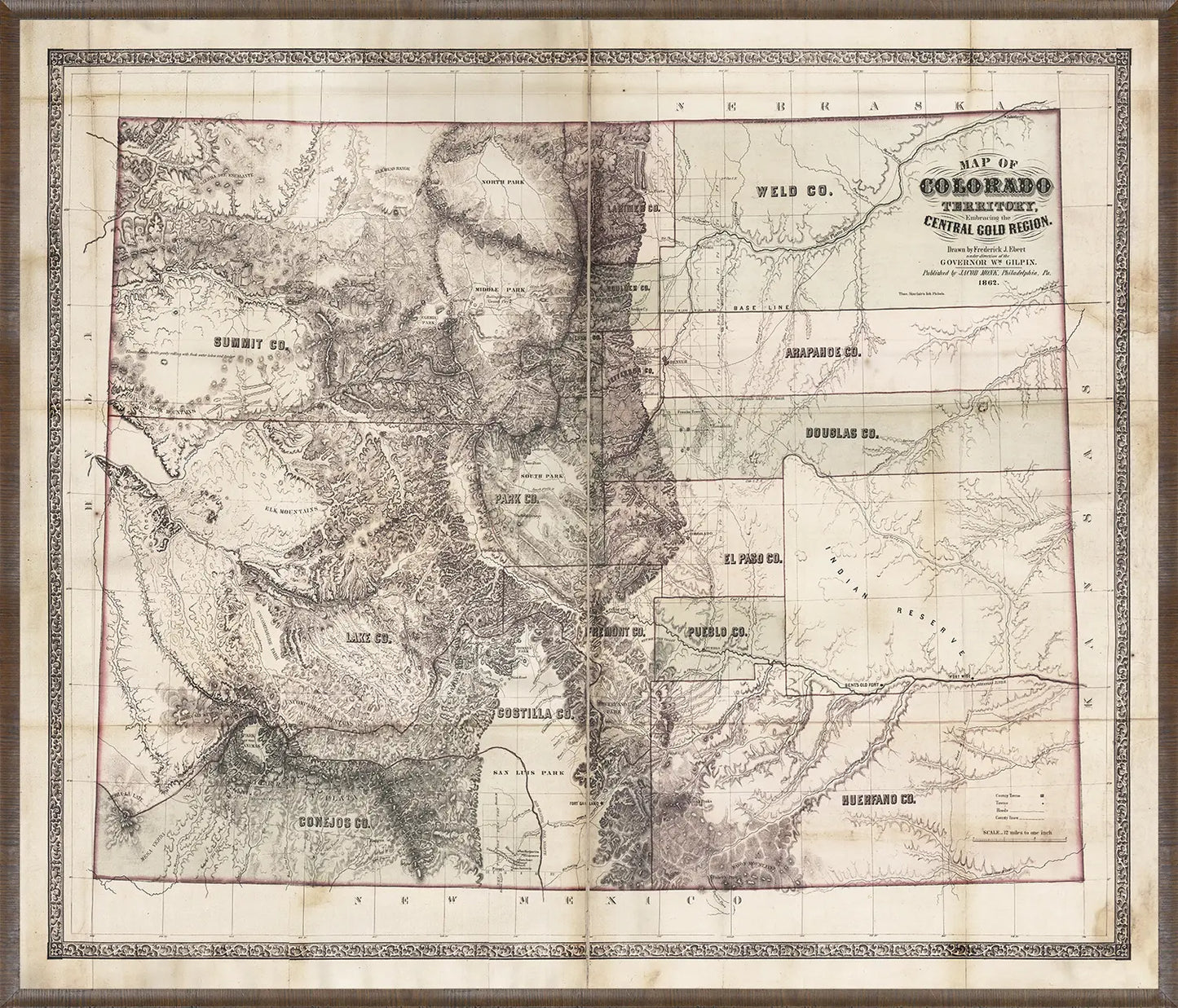 Map - Colorado Territory 1862