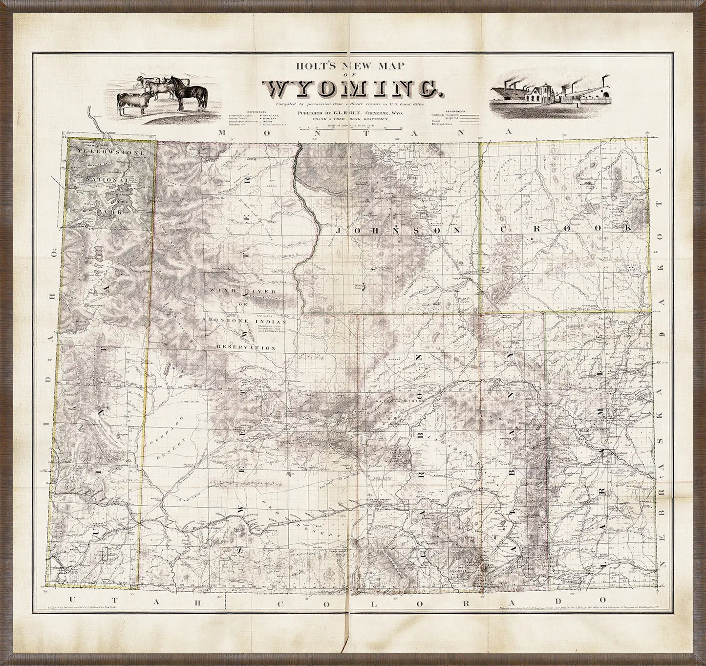 Map - Wyoming, 1885