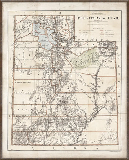 Map - Territory of Utah, 1876