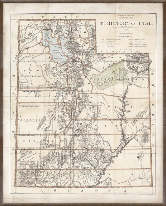Map - Territory of Utah, 1876