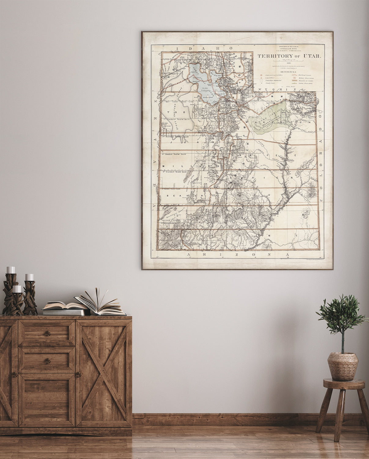 Map - Territory of Utah, 1876