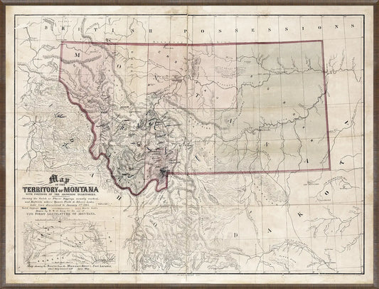 Map - Territory of Montana, 1865
