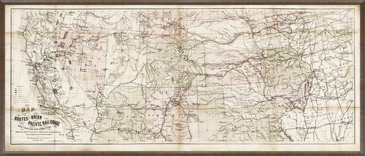 Map - Union Pacific Railroads, 1867
