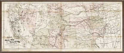 Map - Union Pacific Railroads, 1867