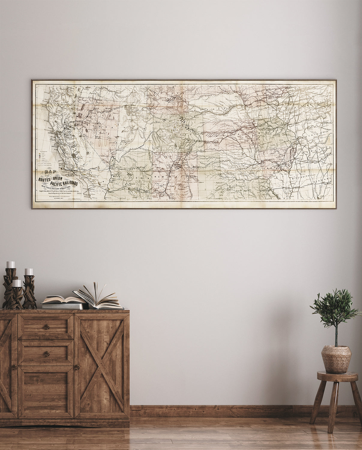 Map - Union Pacific Railroads, 1867