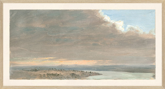 Hudson River School – Sunset, Hudson Valley C. 1870
