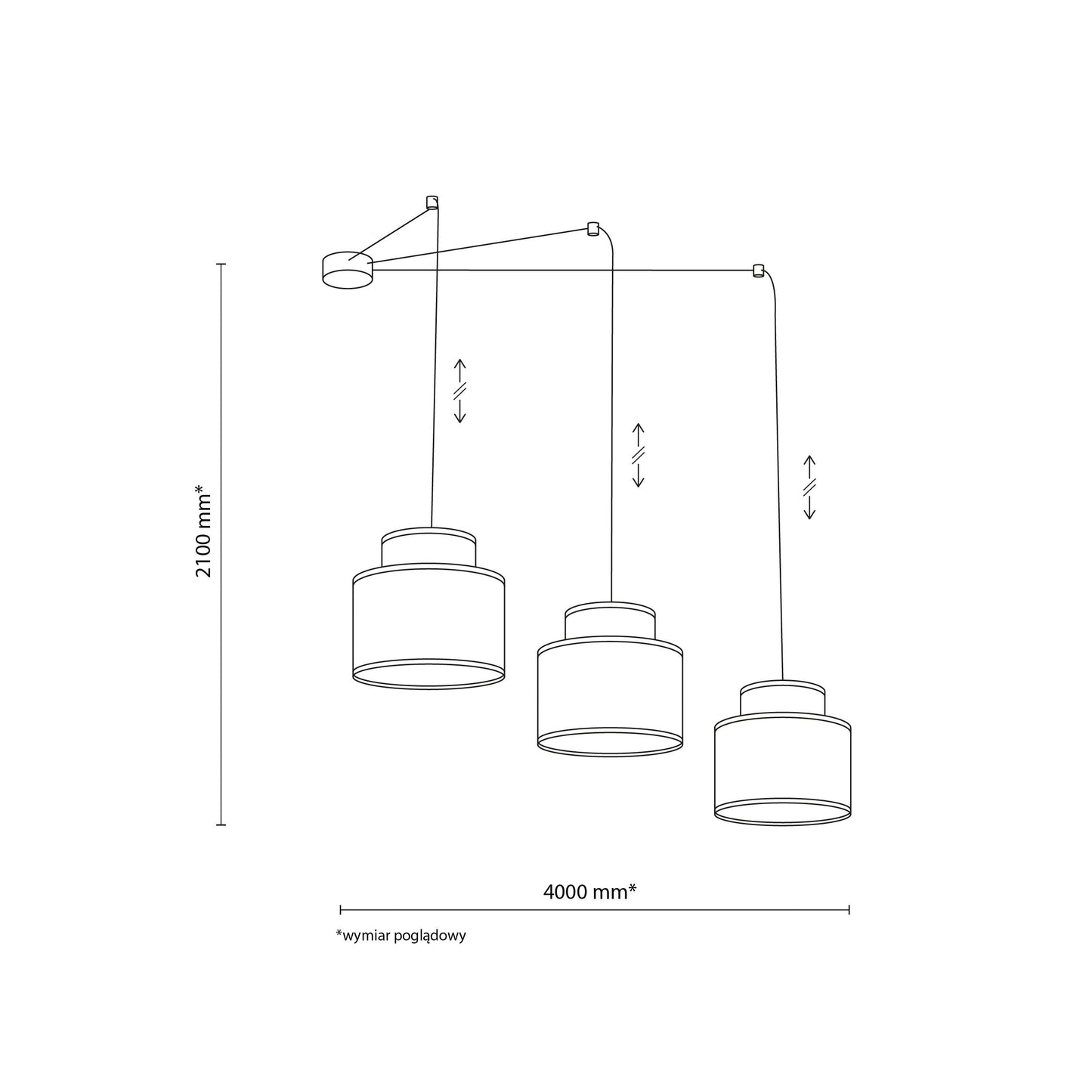 DUO White Jute Natural Suspension Pendant Ceiling Light Fixture for Kitchen Island, Dining Room & Living Room (3-Light)