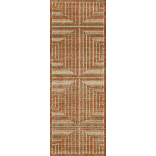 Bond Natural Orange Ivory Rug Machine Washable / 2.5’x7’ rugs