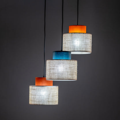 DUO Jute Mix Natural Pendant Light 3