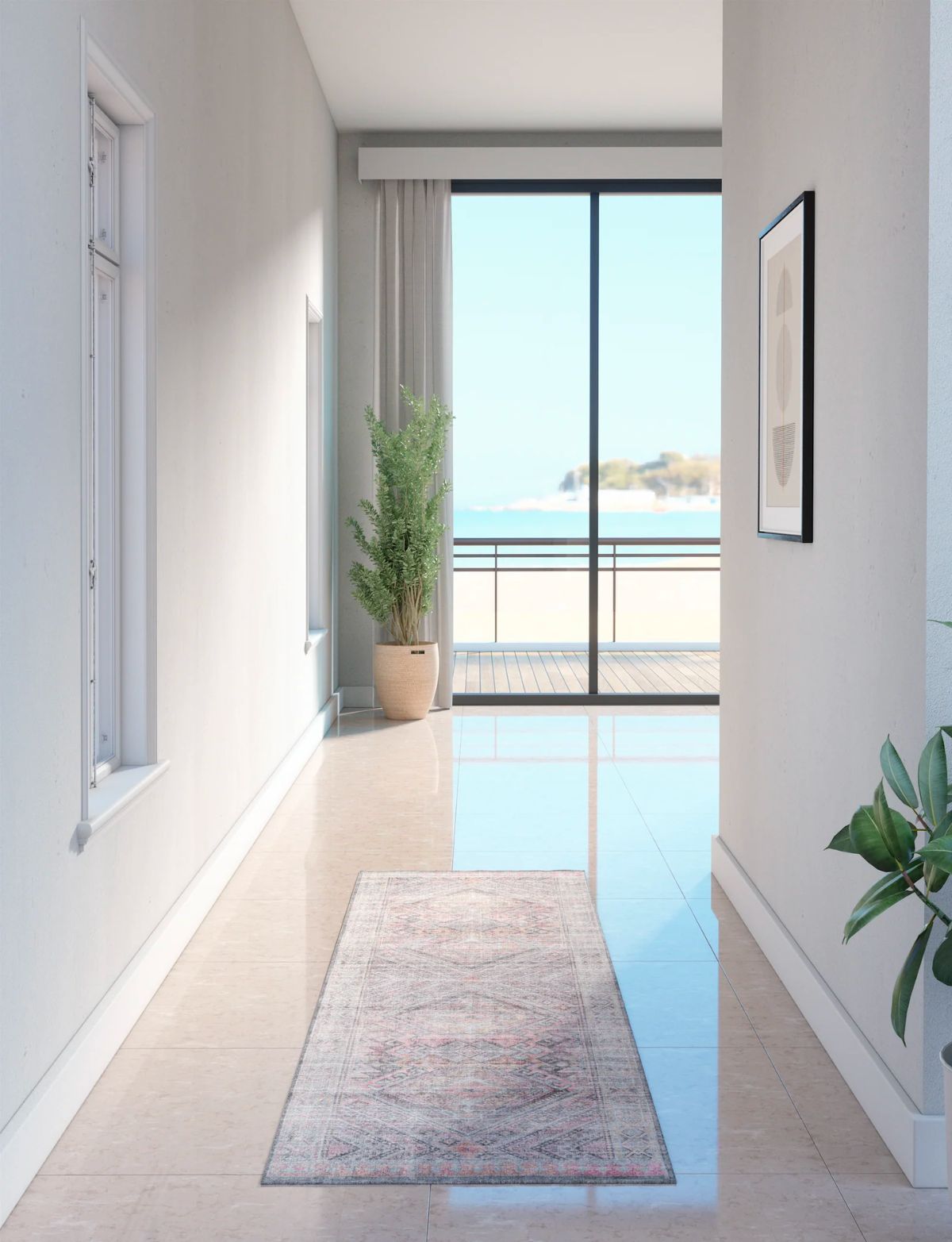 Alexa 銀粉紅紫地毯