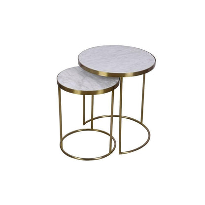 Harlo Round Marble Nesting Tables