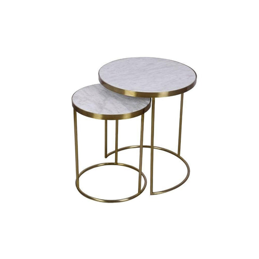 Harlo Round Marble Nesting Tables
