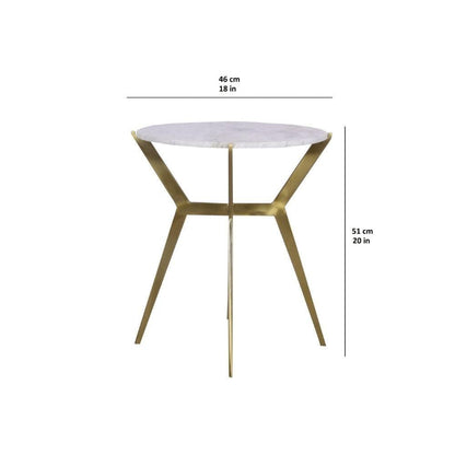 Sevi Round Marble Side Table