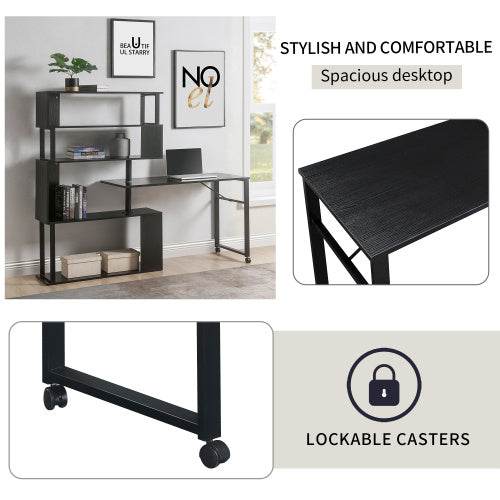 Home Office Computer Desk L-shaped Corner Table - Austrige™