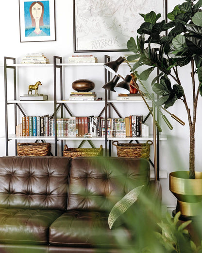 Kendrik -Mid-Century Brass Floor Planter (Multiple Sizes)