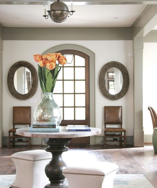 Arleta Artificial Orange Tulip Bouquet 23’’X 8’’ (Set Of 8)