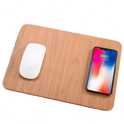 Leather Wood Wireless Charging Mouse Pad | Austrige