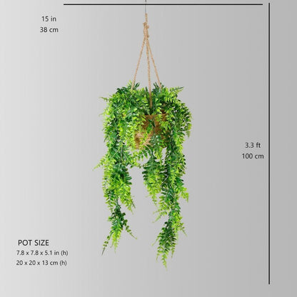Gavi Faux Potted Hanging Plant (3.3 Feet)