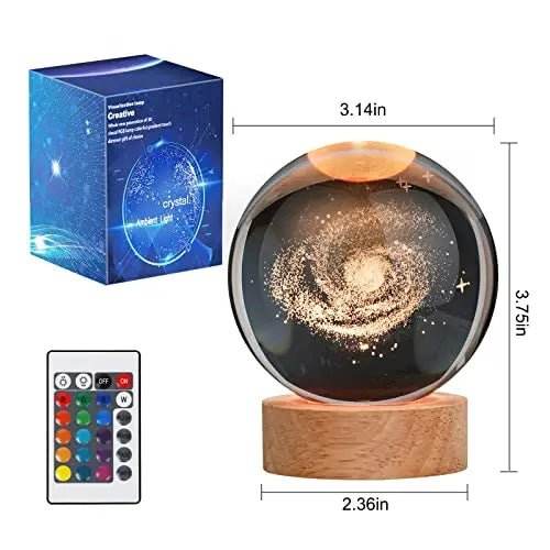 3D Crystal Ball Night Light Decor