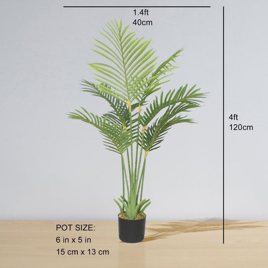 Pijao Artificial Hawaii Kwai Palm Tree Potted Plant 4’