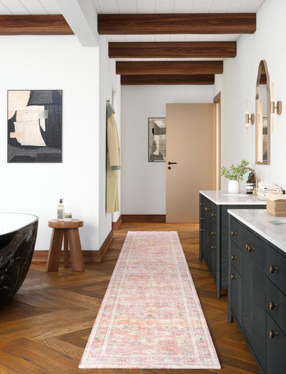 Elyse Pink Yellow Rug