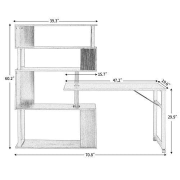 Home Office Computer Desk L-shaped Corner Table - Austrige™