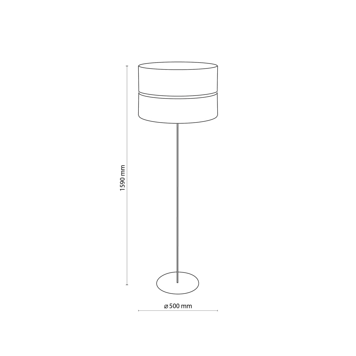 HILTON Black Gold Floor Lamp