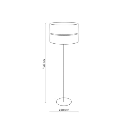 HILTON Black Gold Floor Lamp