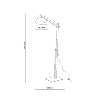 OSLO Black Scandinavian Floor Lamp