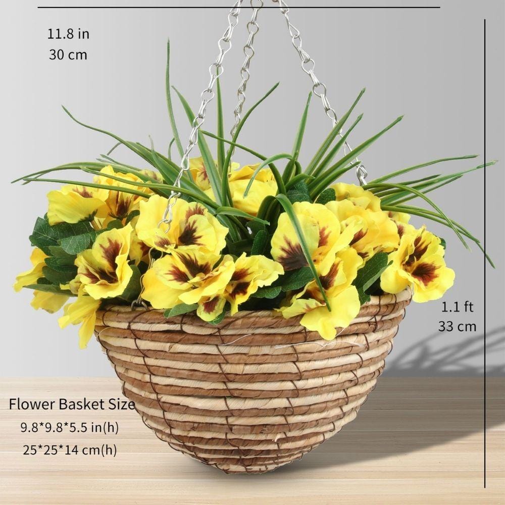 Grace Artificial Floral Arrangement In Hanging Basket