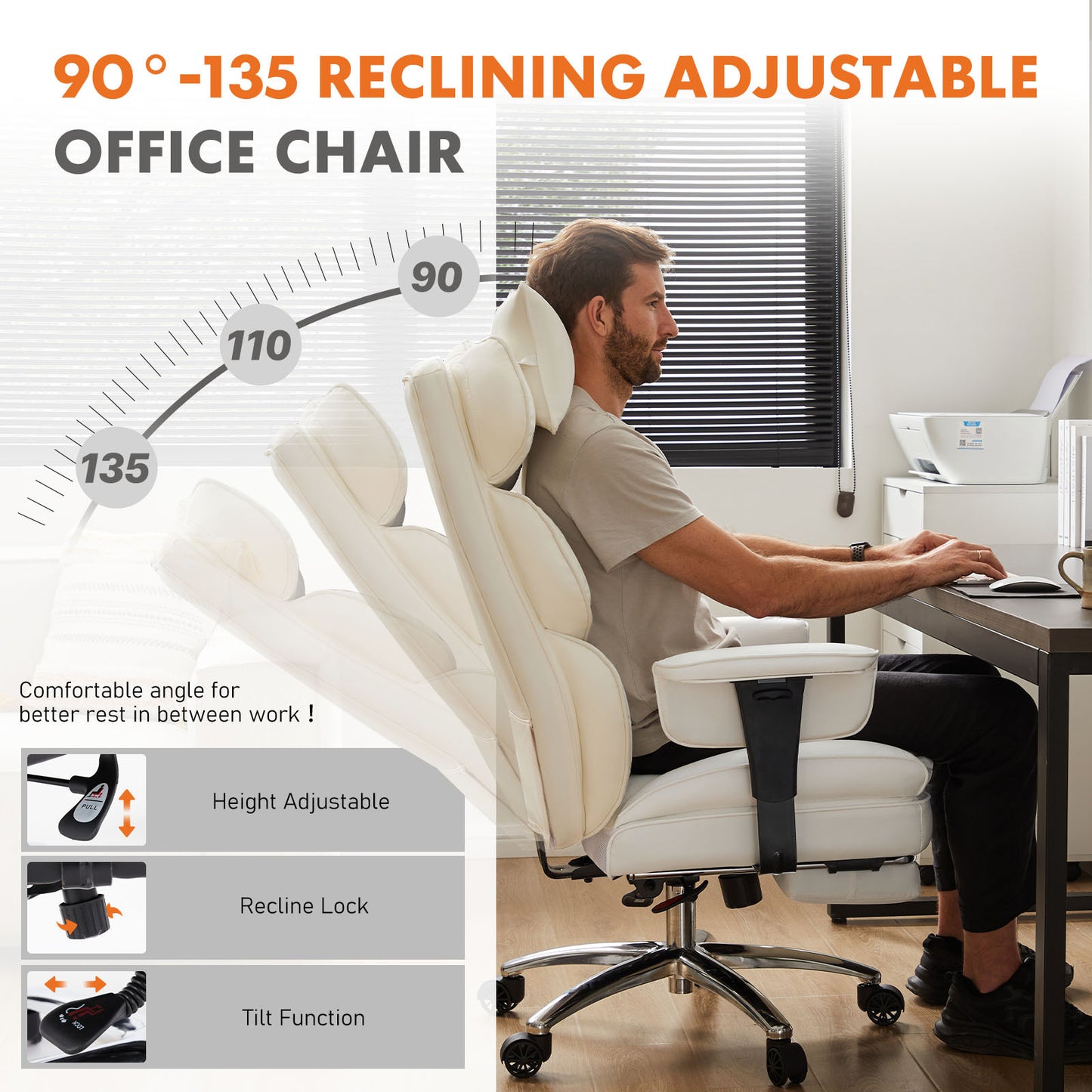 Bureau et chaise de bureau administratif à domicile