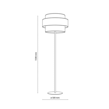 TRIO Jute Mid-Century Boho Floor Lamp
