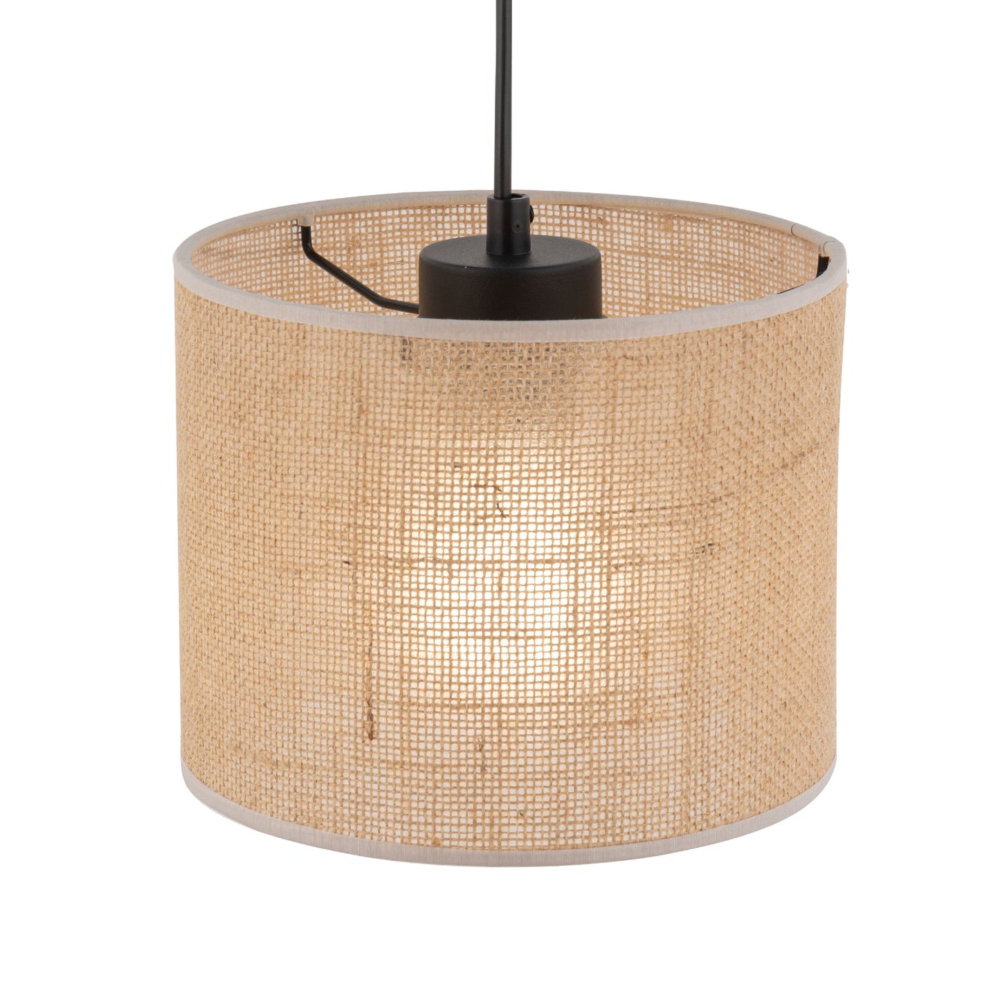 Jute Natural Fiber Scandinavian Pendant Ceiling Light for Kitchen Island, Dining Room & Warm Interior Lighting