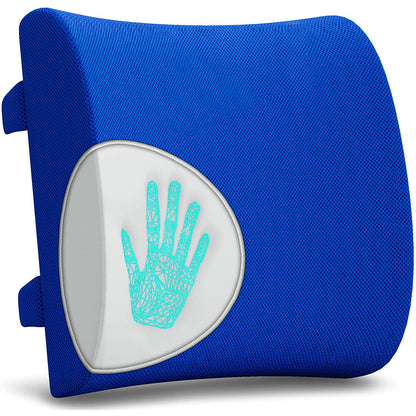 Lumbar Support Pillow Automotive Waist Cushion Blue / 32X31X10cm Pairs Of Straps lumbar support cushion