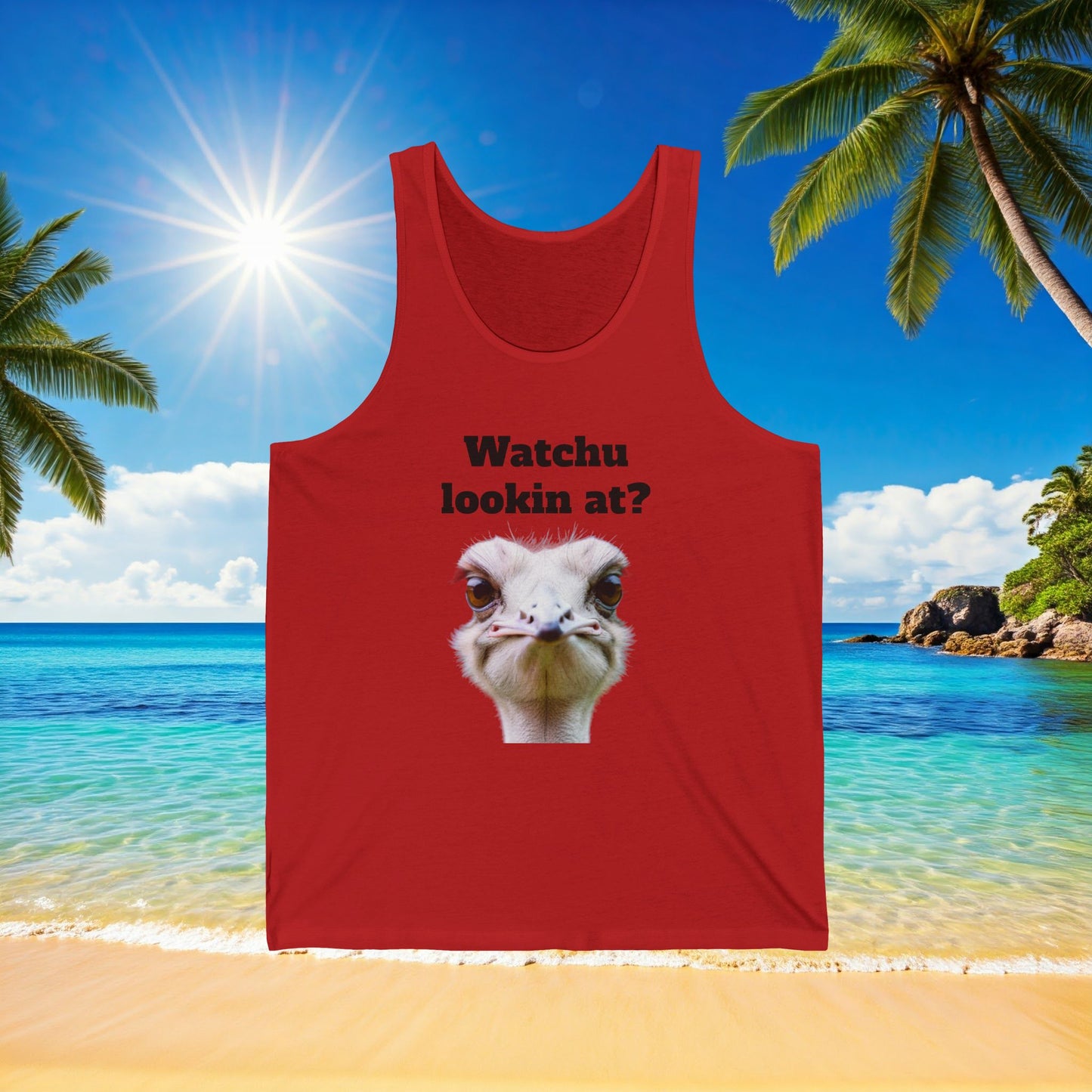 The Watchu lookin at? - Unisex Jersey Tank | Austrige that is considered a Tank Top