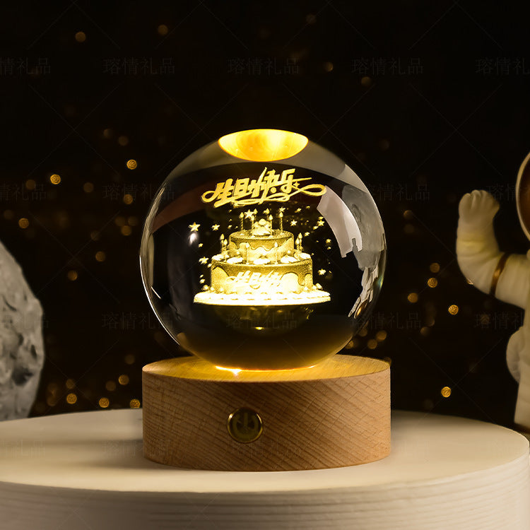 Transparent Glowing Creative Crystal Ball