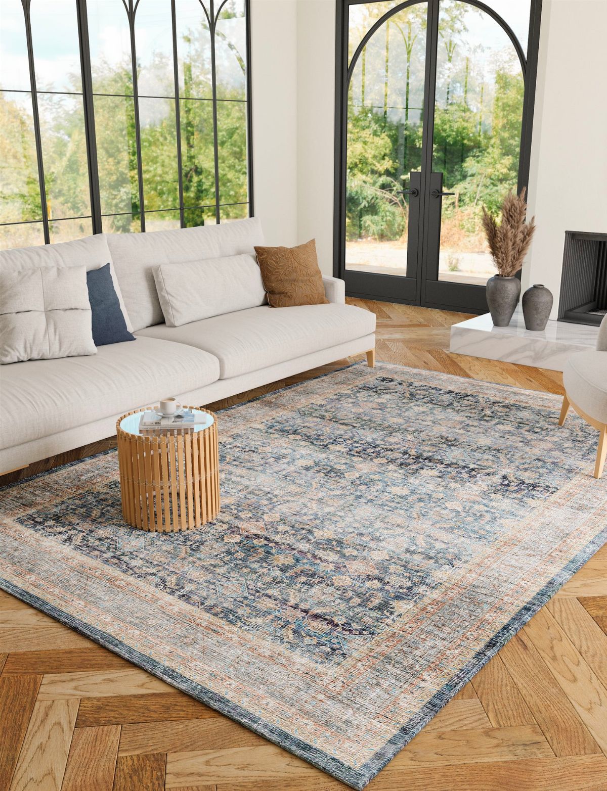 Davina Navy Lagoon Rug