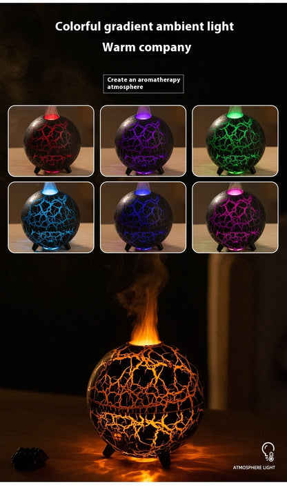Creative Planet Lampe d'ambiance colorée Humidificateur USB Réservoir d'eau 200 ml Possibilité d'ajouter des huiles essentielles Mini diffuseur d'arômes pour la maison
