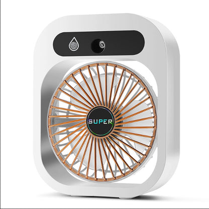 Ventilateur de bureau brumisateur, refroidisseur d'air, humidificateur rechargeable par USB, ventilateur portable avec 3 vitesses de vent, ventilateur brumisateur pour la maison