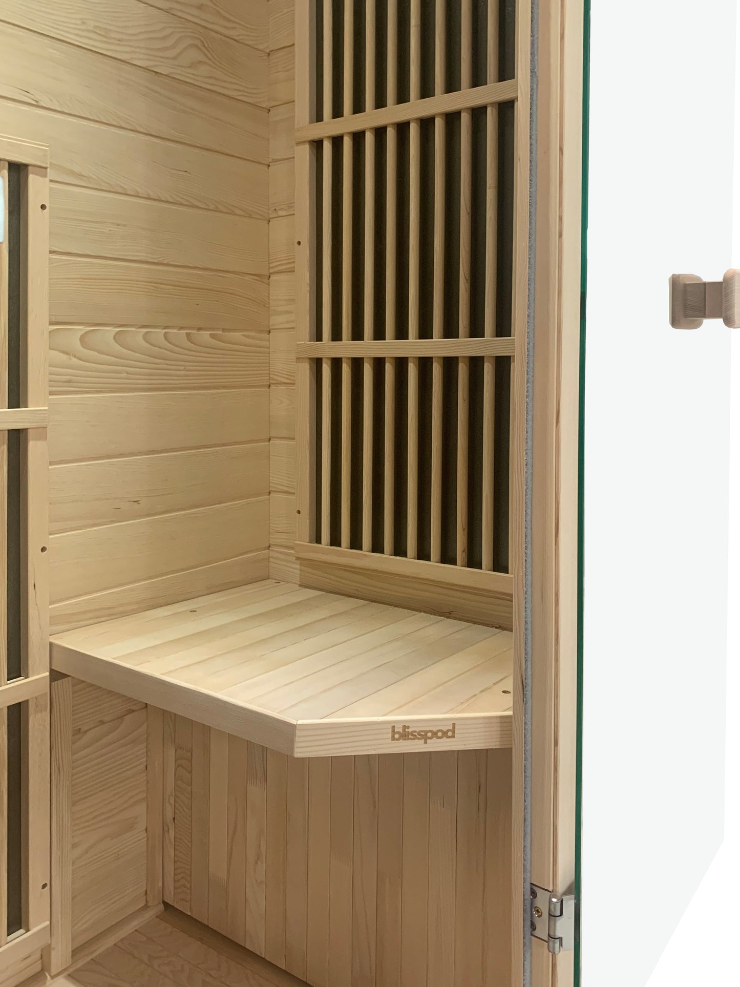 Blisspod | Vienna | Far Infrared Sauna | Canadian Hemlock Very Low EMF | 72.8"H x 35.4"W x 25.6"D | 1 Person