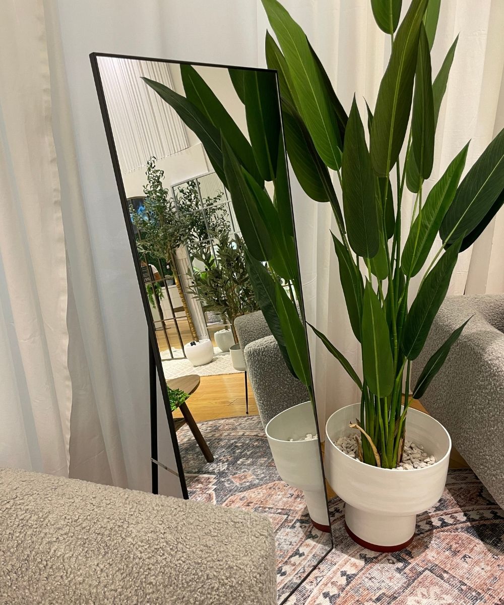 Perla - White Bamboo Mid-Century Mushroom Planter