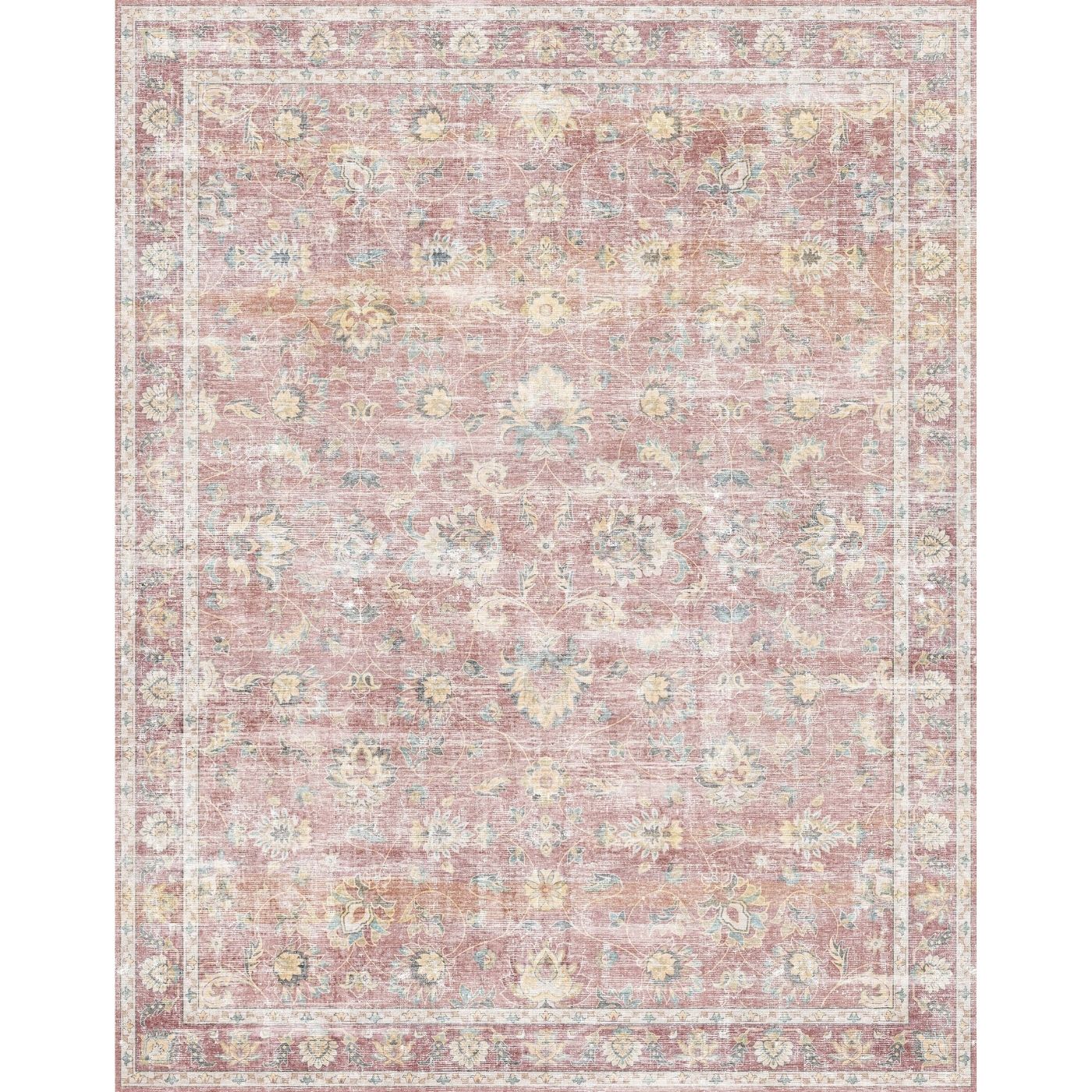 Elyse Pink Yellow Rug