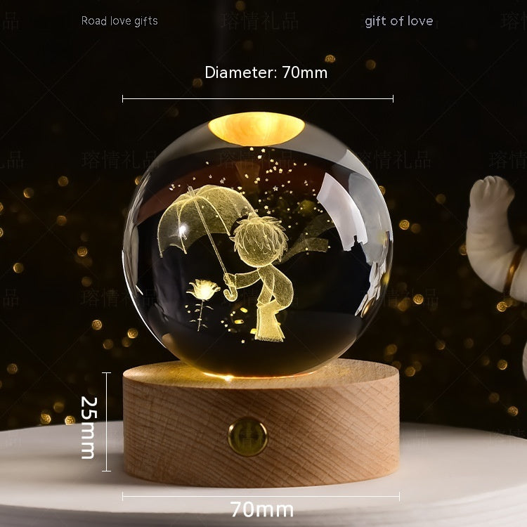 Transparent Glowing Creative Crystal Ball