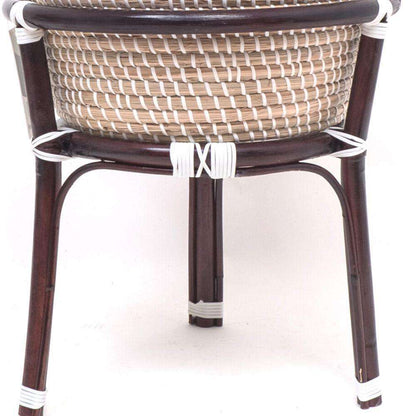 Ayo - Boho Floor Planter On Wooden Stand