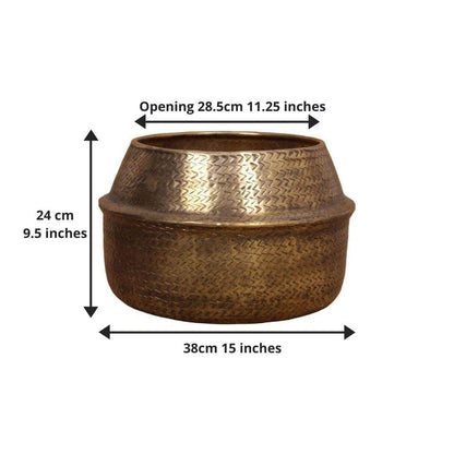 Aleta - Rattan Brass Finish Planter